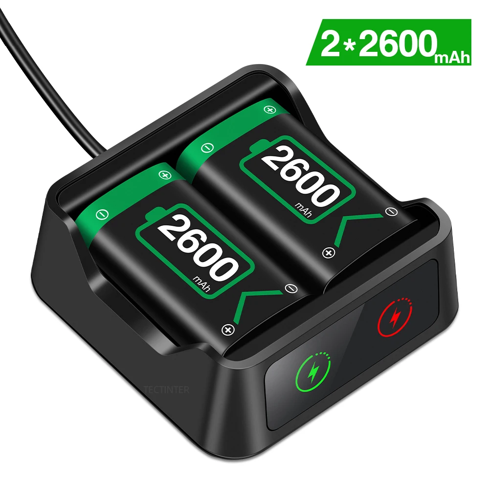 

2pcs 2600mAh Rechargeable Battery For Xbox Series X S/Xbox One S X Controller USB Battery Charger For Xbox One Accessories
