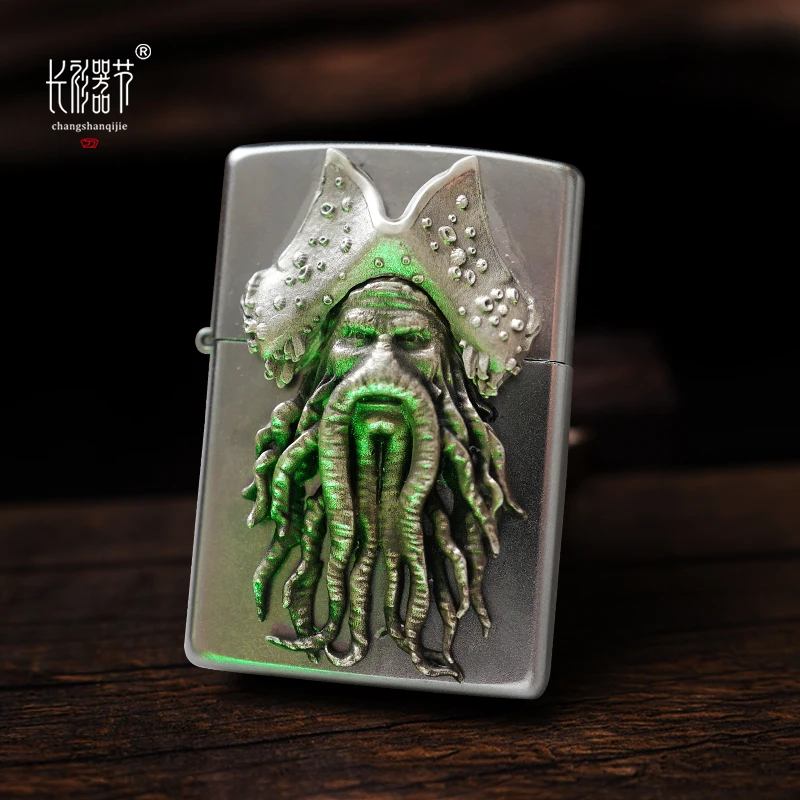 

Long Shirt Deep Sea Devil Titanium Alloy Lighter Kerosene Windproof Lighter Men's High-End EDC Lighter
