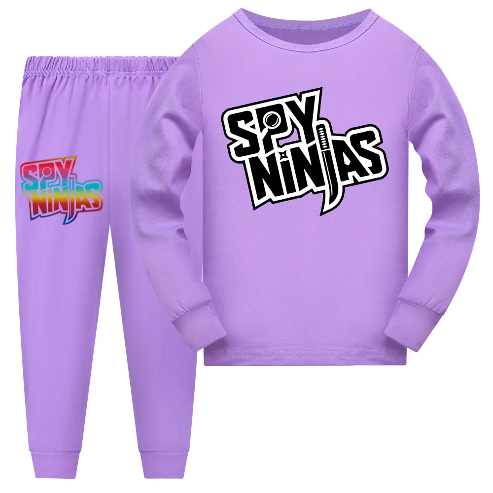 

Kids Pyjamas Suit 2023 SPY NINJAS Printing Spring and Autumn Cartoon Milk Silk Boys and Girls Long-Sleeved Trousers Pajamas Set