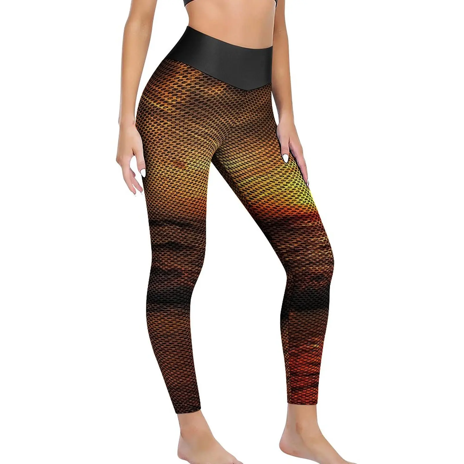 Sunset Print Yoga Pants Sexy Sea Waves Design Leggings Push Up Fitness Leggins Women Aesthetic Seamless Sport Legging