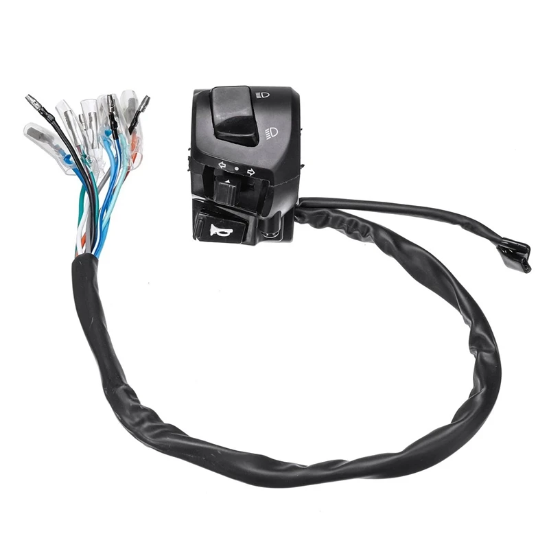 12V 22Mm 7/8 Inch Motorcycle Handlebar Controller Switch Fog Light Horn Electric Start Double Throttle