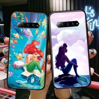 disney mermaid phone case for xiaomi redmi black shark 4 pro 2 3 3s cases helo black cover silicone back prett mini cover funda