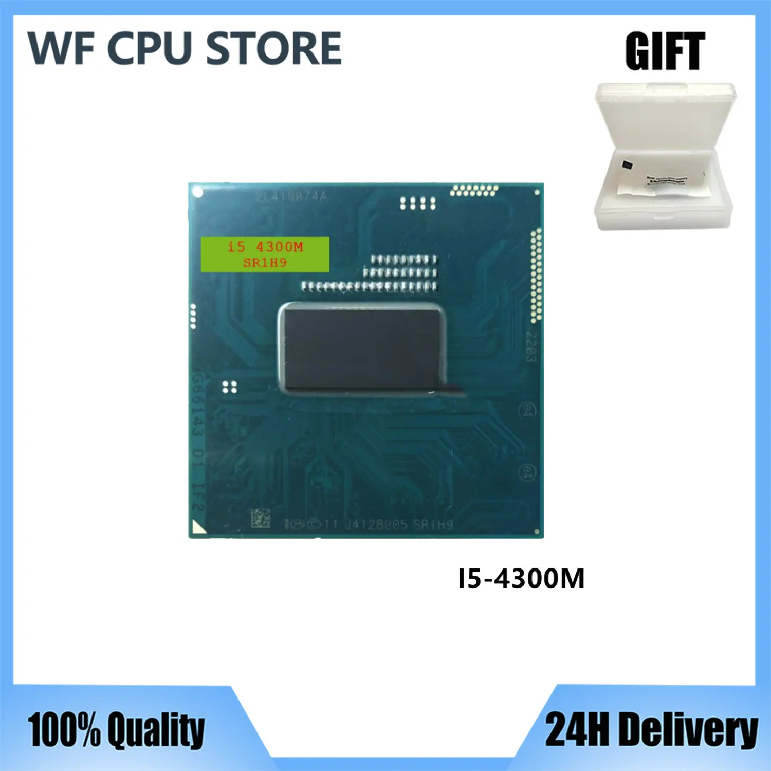 Процессор Intel Core I5-4300M SR1H9, процессор i5 4300M для ноутбука, Разъем G3 rPGA946B, подходит для чипсета HM86/HM87
