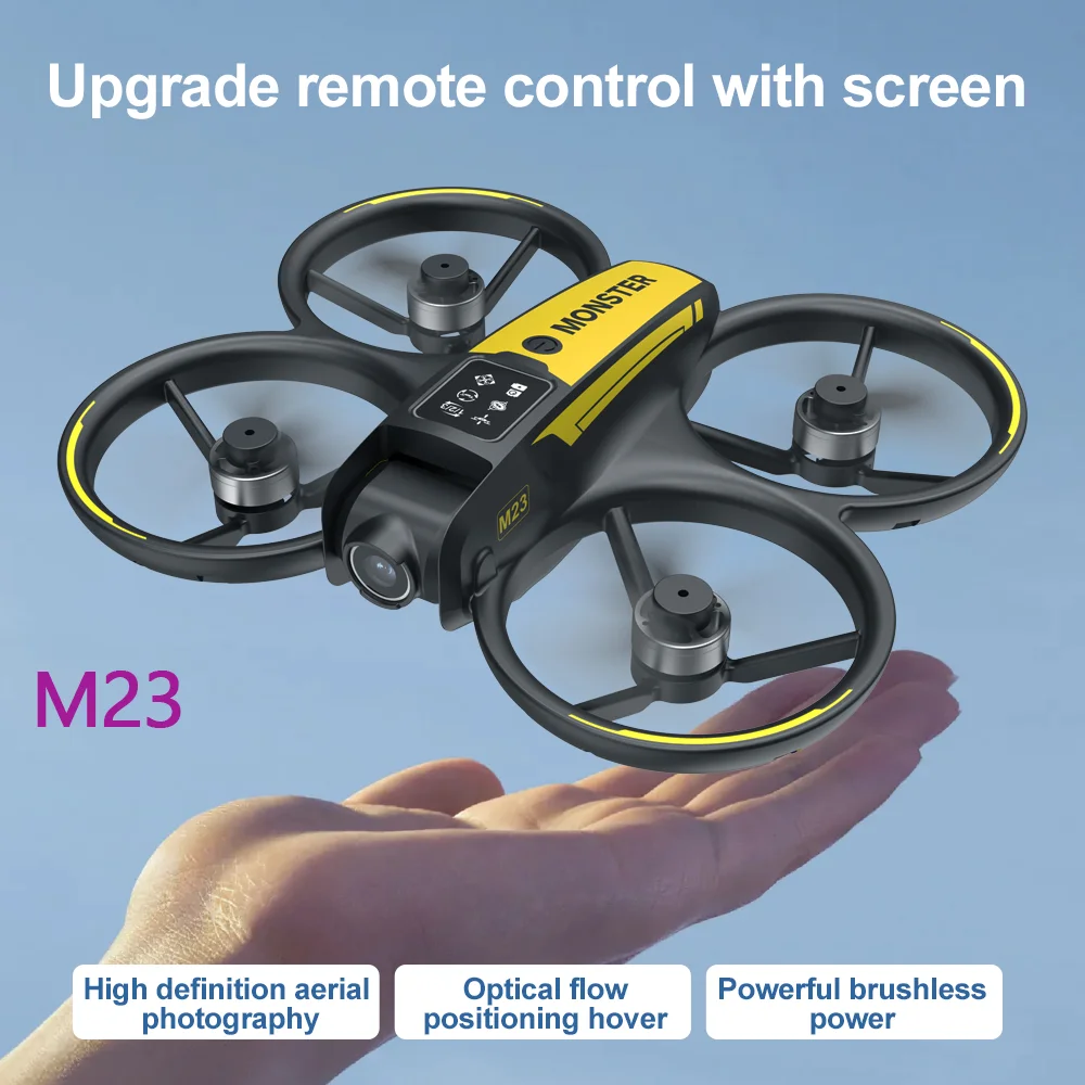 Фото Дрон M23 Безопасный двигатель 8K Воздушная профессиональная HD камера Вертолет Оптический контроль потока Экран для предотвращения Obatacle Дрон №3