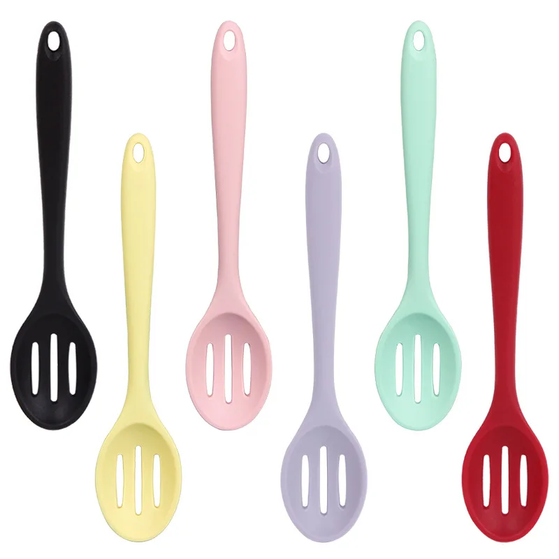 

Silicone Spoon Rice Spoon Salad Mixing Spoon Small Colander Kitchen Cooking Spoon Tool Silicone Spoon Kitchen Spoon