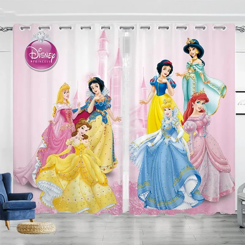 

Disney Princess Frozen Creativity Curtains Thick Blackout for Children Teen Kids Boys Girls Decoration Home Bedroom Bay Window