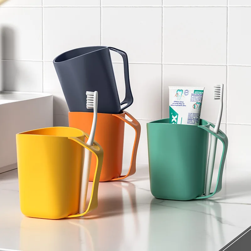 

Household Wash Cup Couple Toothbrush Cup Wash Cup New Ins Style Mouthwash Cup 45° Drain Student Toothbrush Cup
