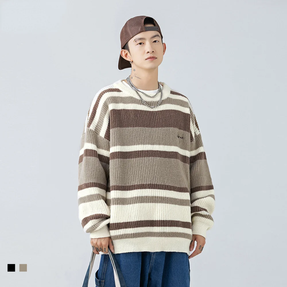

Мужской свитер в полоску, в стиле ретро