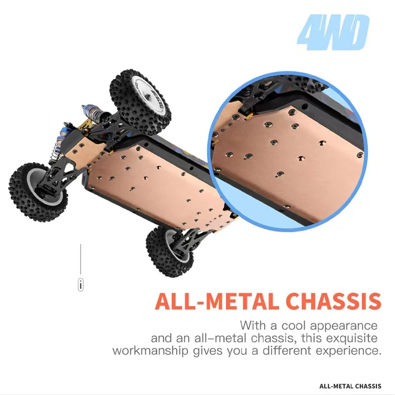 Фото Новый WLtoys 124007 1/12 Бесщеточный радиоуправляемый автомобиль 4WD 75 км/ч Одна рука 2,4G Пульт дистанционного управления Гоночный внедорожный дрифт Детские игрушки для мальчиков Подарок для детей №4