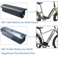 Electric Bike Battery 36V 10.4Ah G020 350W 48V 14Ah 500W Folding Fat-Tire Ebike Battery Wolff Vela Vega Plus Utopia