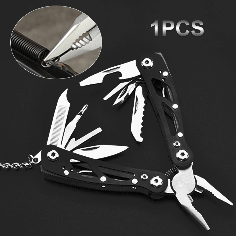 

Плоскогубцы из нержавеющей стали, многофункциональный инструмент для зачистки проводов, обжимной инструмент, ножевой кабель, режущий инст...