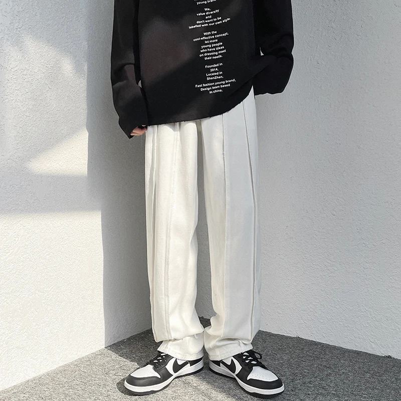

Trousers for Men Jeans Pants Korean Fashion Men Jean Men's Male Mens Streetwear Denim Men's Boys Large Flare