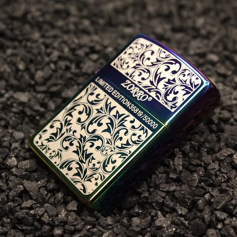 2022 ZORRO New Metal Kerosene Lighter Windproof Magic Color Limited Tang Grass Creative Cigarette Accessories Men's Gift enlarge