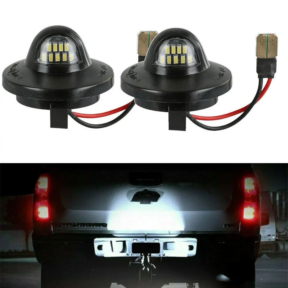 

LED Light License Plate Light 3W 2 Pack ABS+PC ＞50000hours 12-24V For Ford F150 F250 F350 High Quality Practical