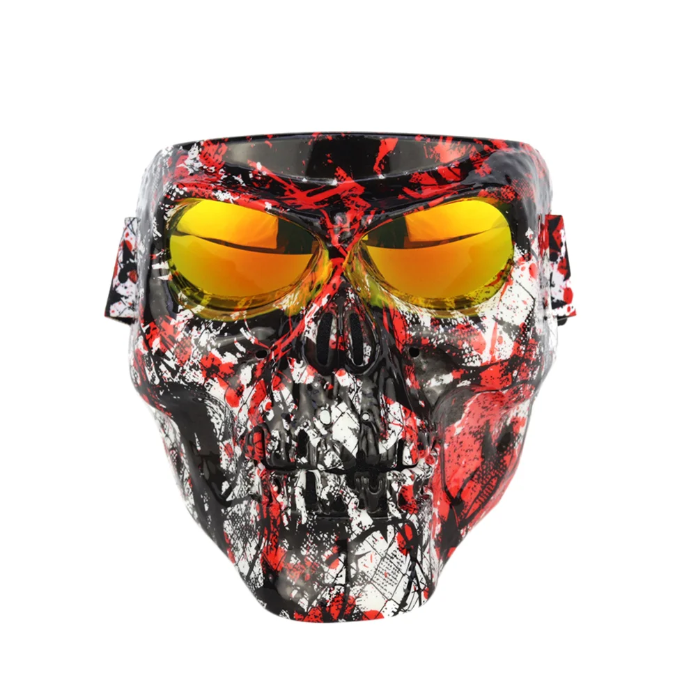 

1PC Design Goggles Motorcycle Protective Goggles Face Mask Goggle Cycling Face Guard Red Lens