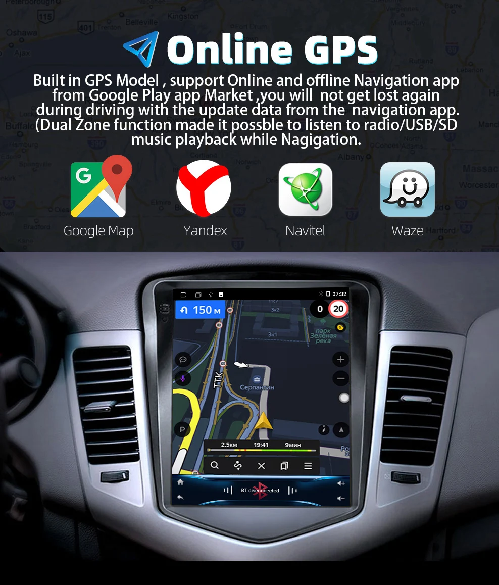 Tesla Style 9.7 inch Vetical Screen Android Car Radio Multimedia Navigation Stereo Universal Autoradio Bluetooth GPS - купить по