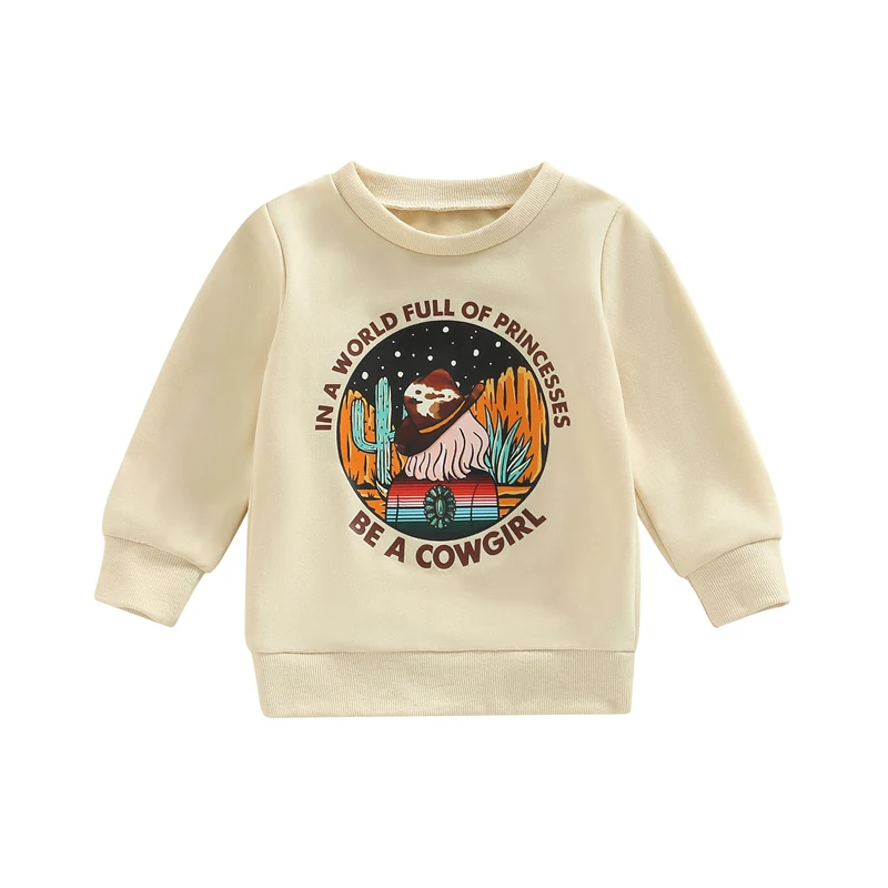 

Bmnmsl Toddler Kids Girls Sweatshirts Letter Print Round Neck Long Sleeve Hoodies Autumn Winter Casual Pullovers Tops
