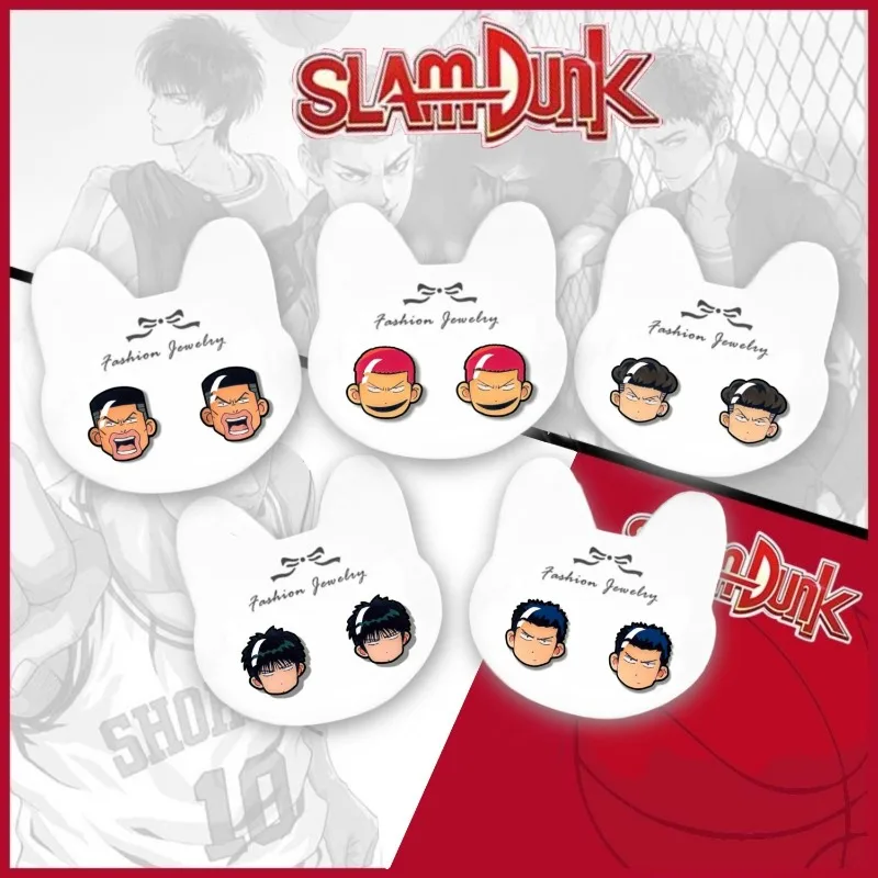 Новый Slam Dunk аниме украшение для косплея Sakuragi Hanamichi Rukawa Kaede Mitsui Hisashi серьги