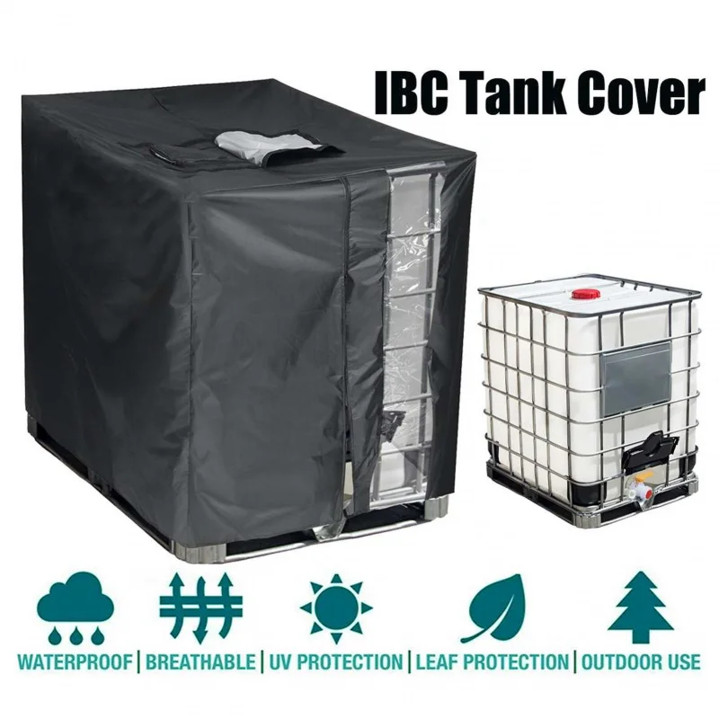 

Outdoor IBC Tank Cover For Rain Water Tank 1000L Container Foil Waterproof Anti-Dust Cover Sun Protection 420D Oxford Cloth