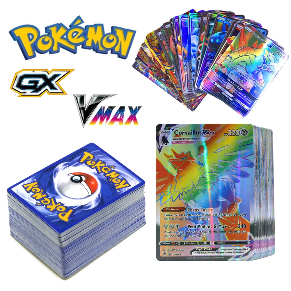 Pokemon Cards Vstar Vmax GX French Version Fun Flash Card Tr