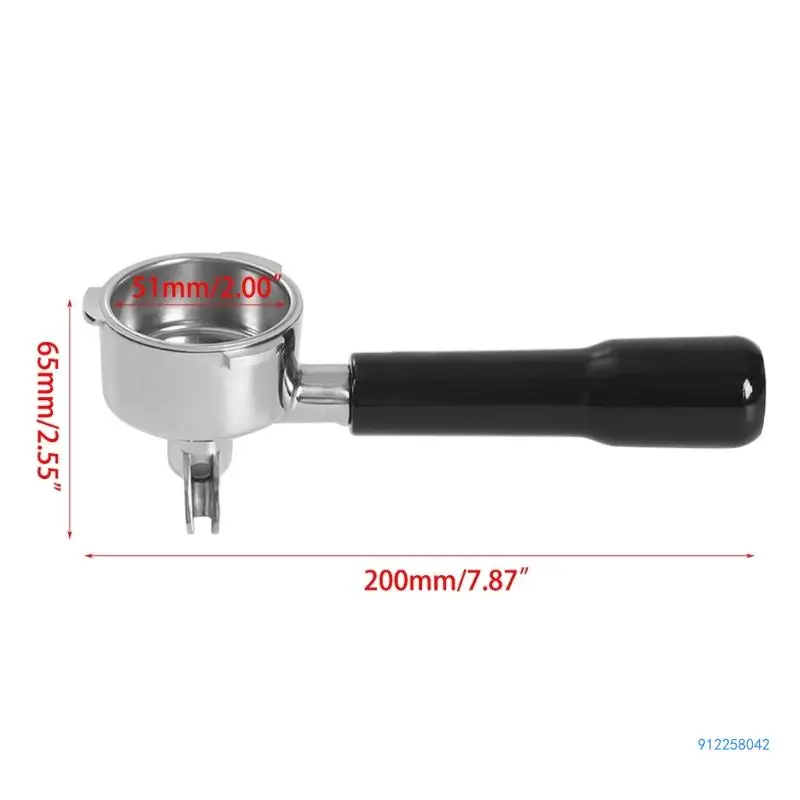 51 мм Кофе Portafilter Ручка фильтра с двойным носиком для эспрессо-машины Прямая