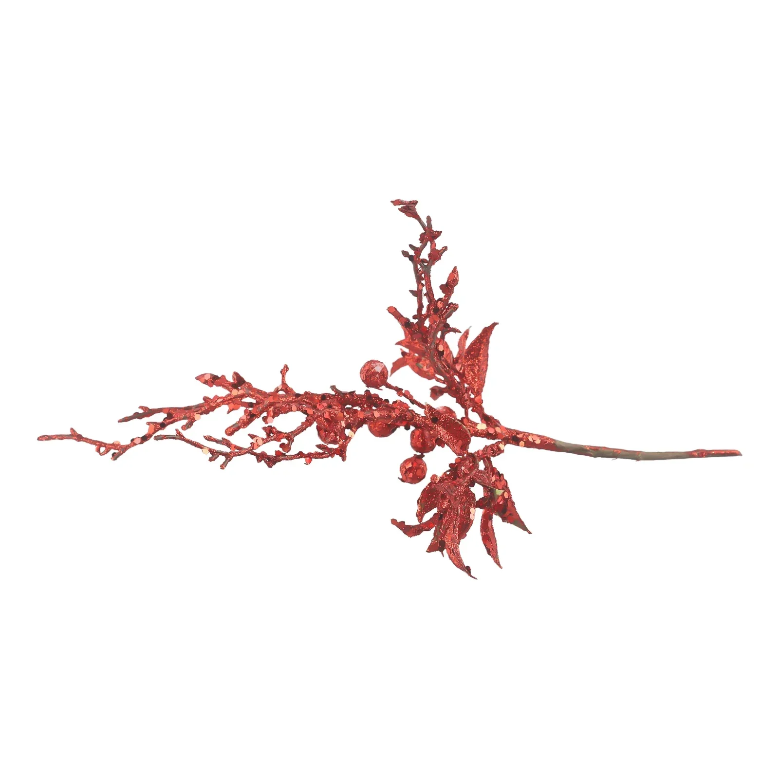 1 шт. рождественские ягодные стебли 28 см Рождественский золотой порошок с