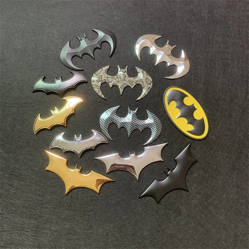 

3D наклейки на автомобиль, цинковая зернистость, логотип автомобиля, Стайлинг автомобиля, металлический значок летучая мышь, ярлык, боковая этикетка, декоративная наклейка для модификации