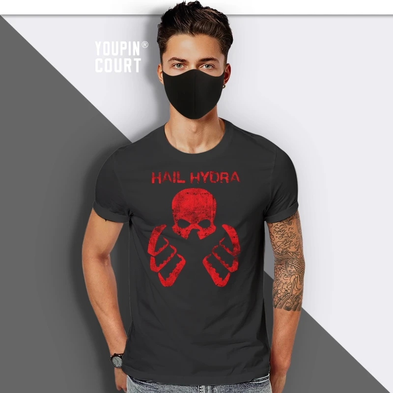 

Printed T Shirts Online Popular MenS Short Sleeve Agents Of Shield Hail Hydra O-Neck Tall T Shirt 2019 Short Sleeve Cotton T