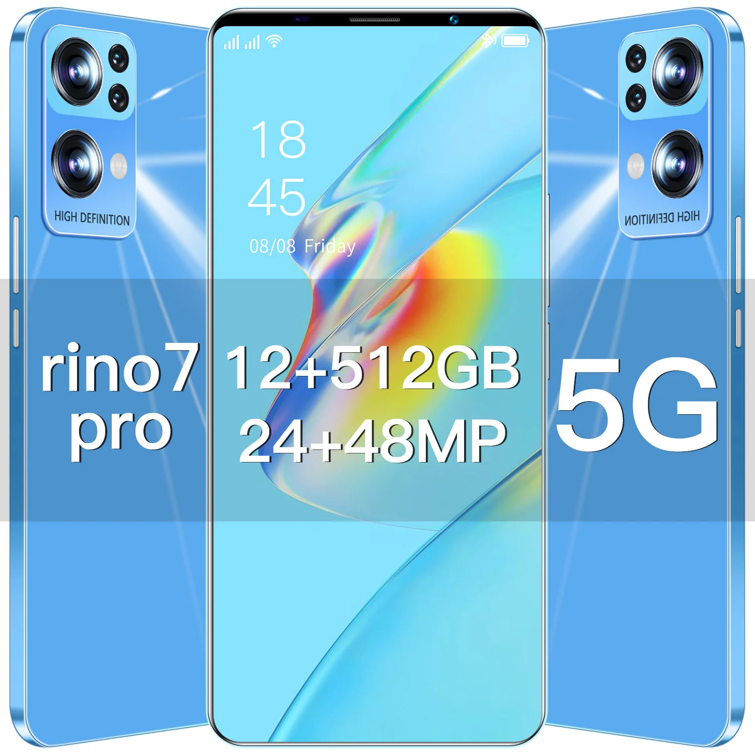 

Rino 7 Pro смартфон с 5,5-дюймовым дисплеем, ОЗУ 12 Гб, ПЗУ 5,5 ГБ, Android 512