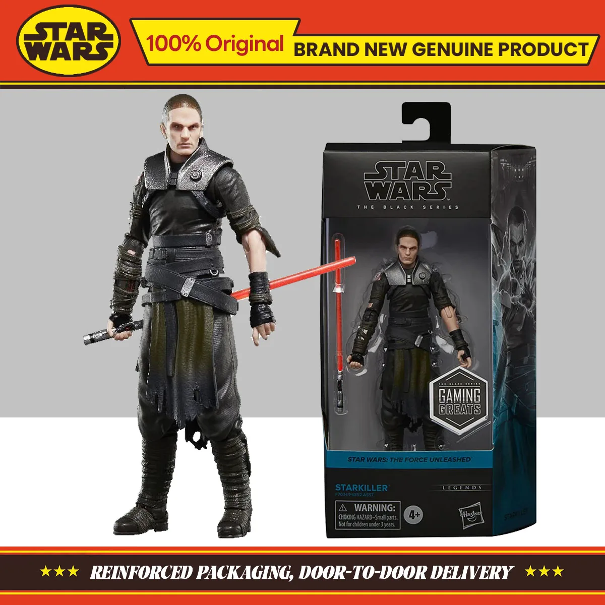 Фото В наличии Hasbro Star Wars The Black Series Force Unleashed Starkiller 15 см, коллекция экшн-фигурок, оригинальные игрушки, модель, подарки №1