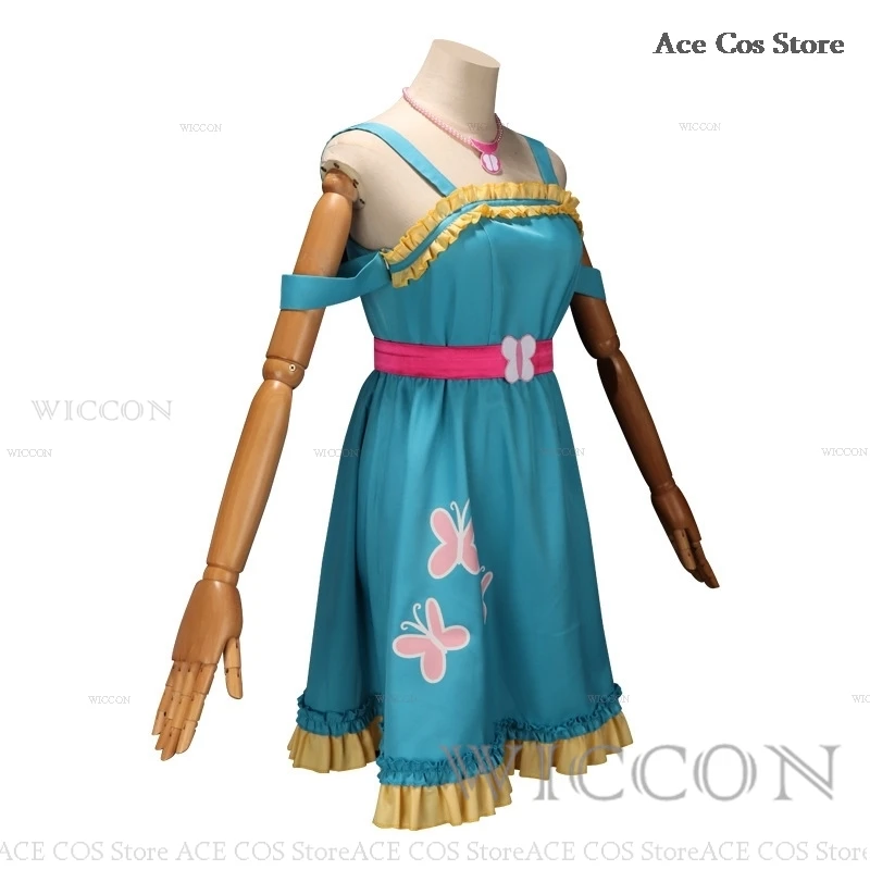 Платье для косплея мультяшного аниме Маленький Пони флюттершай модный костюм