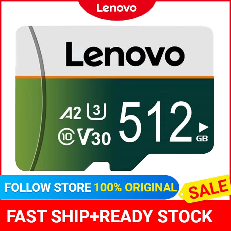

Top Lenovo Original Micro Mini SD TF Flash Card 128G 256GB Fast-Speed Memory Card Ultra For Games Camera 512G Smartphone Adapter