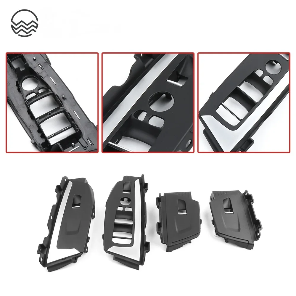 Фото Для BMW X3 X4 G01 G02 G08 F97 F98 2018-2021 Ручка внутренней двери автомобиля, черная отделка, внешняя крышка, переключатель подъема окна №4