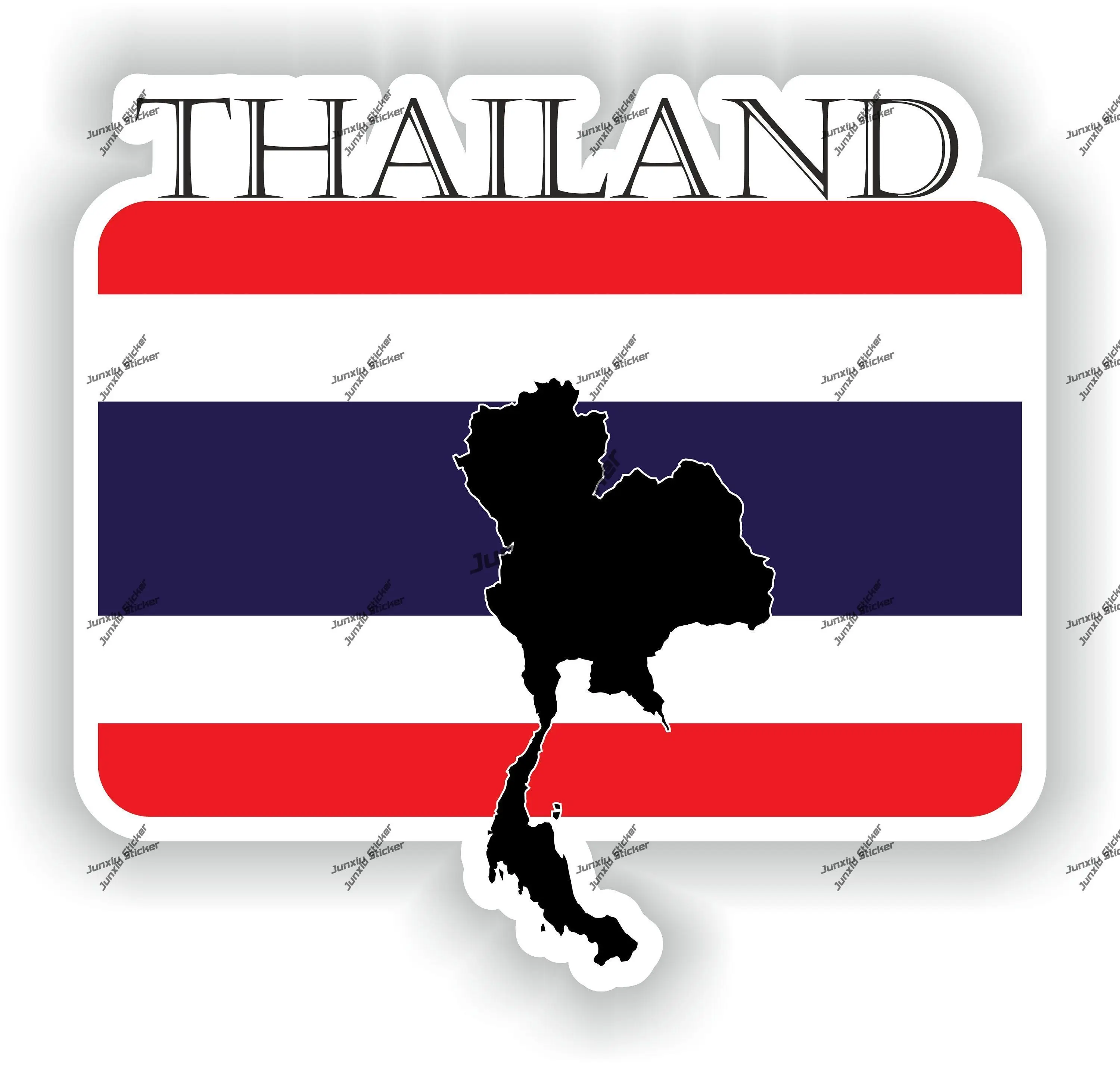 Таиландская наклейка с гербом Таиланда флаг графическим контуром
