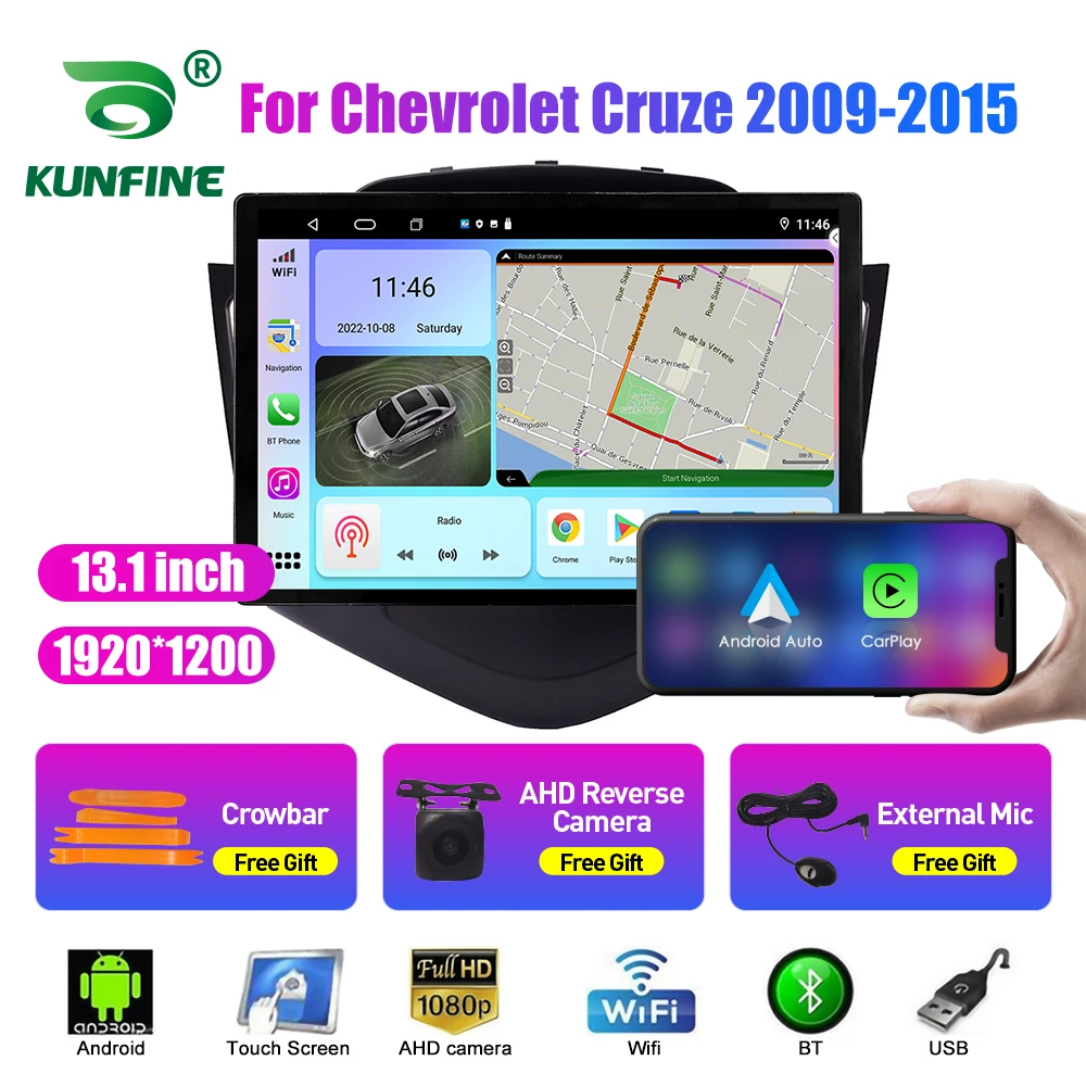

Автомобильный радиоприемник 13,1 дюйма для Chevrolet Cruze 2009-2015, автомобильный DVD GPS-навигатор, стерео Carplay, 2 Din, Центральный Мультимедиа, Android, авто