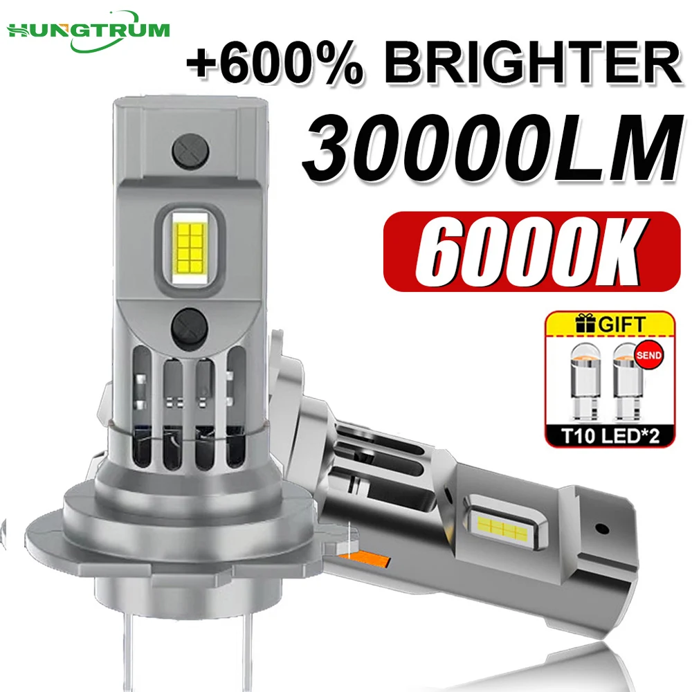 2Pcs 300W Turbo H7 LED CANBUS Свет Мини Головной Светильник 1:1 Размер Беспроводной H7 Автомобиль Светодиодные Лампы Фары Ошибка Бесплатно с Вентилятор 6000K Белый