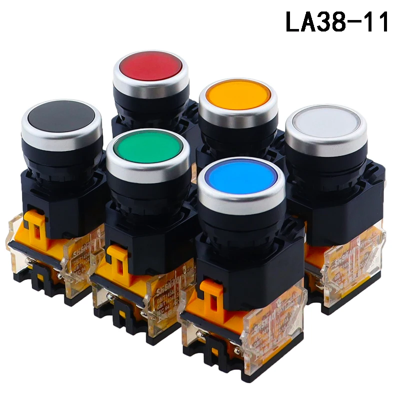 Фотоэлемент, Круглый кнопочный выключатель питания, мгновенный/блокировочный, электрооборудование, 10A440VAC,NO/NC, старт и стоп, контакты, светильник, 1 шт.