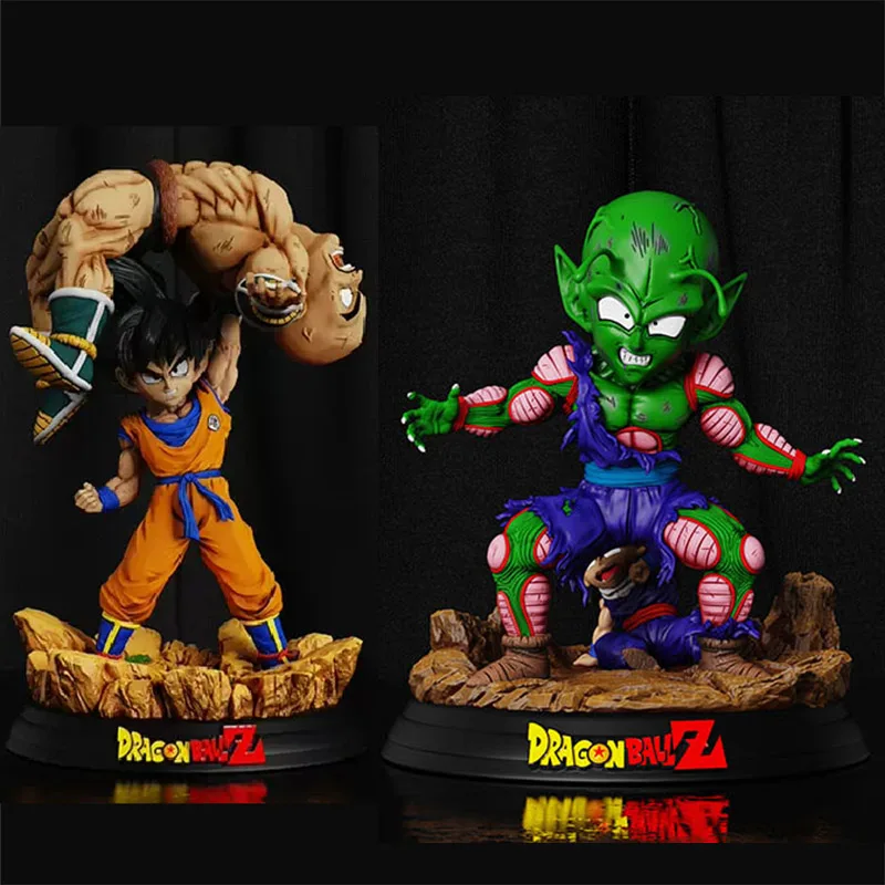 

10 см Аниме Драконий жемчуг Z статуи Сон Гоку Vs Nappa Q версия WCF King фигурка пикколо блокирующие атаки куклы ПВХ коллекционные игрушки