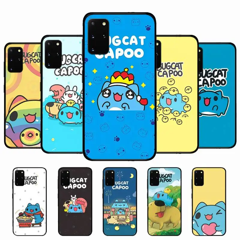 

Love Cat Comic Cat Bugcat Capoo Phone Case for Samsung S10 21 20 9 8 plus lite S20 UlTRA 7edge