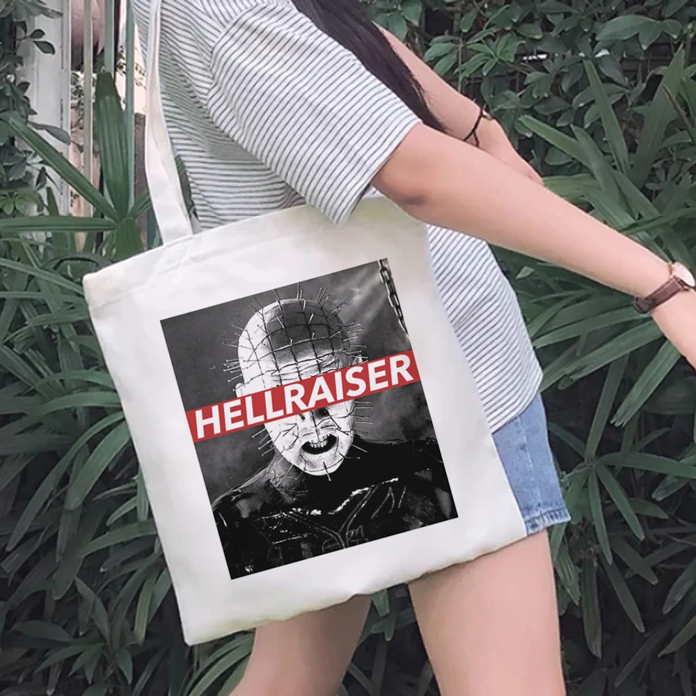 

hellraiser shopping bag grocery tote bolsa shopper bag jute shoping sac toile