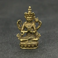 office desk decoration ornaments brass craft four arm guanyin bronze pendant collection home furnishings
