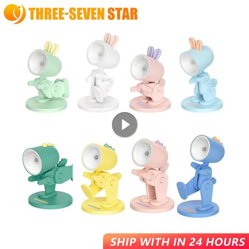 

Миниатюрная Светодиодная настольная лампа в виде ночной памяти, мультяшный милый светильник в форме животного, декоративная настольная лампа для чтения для кабинета, складной кронштейн, настольная лампа