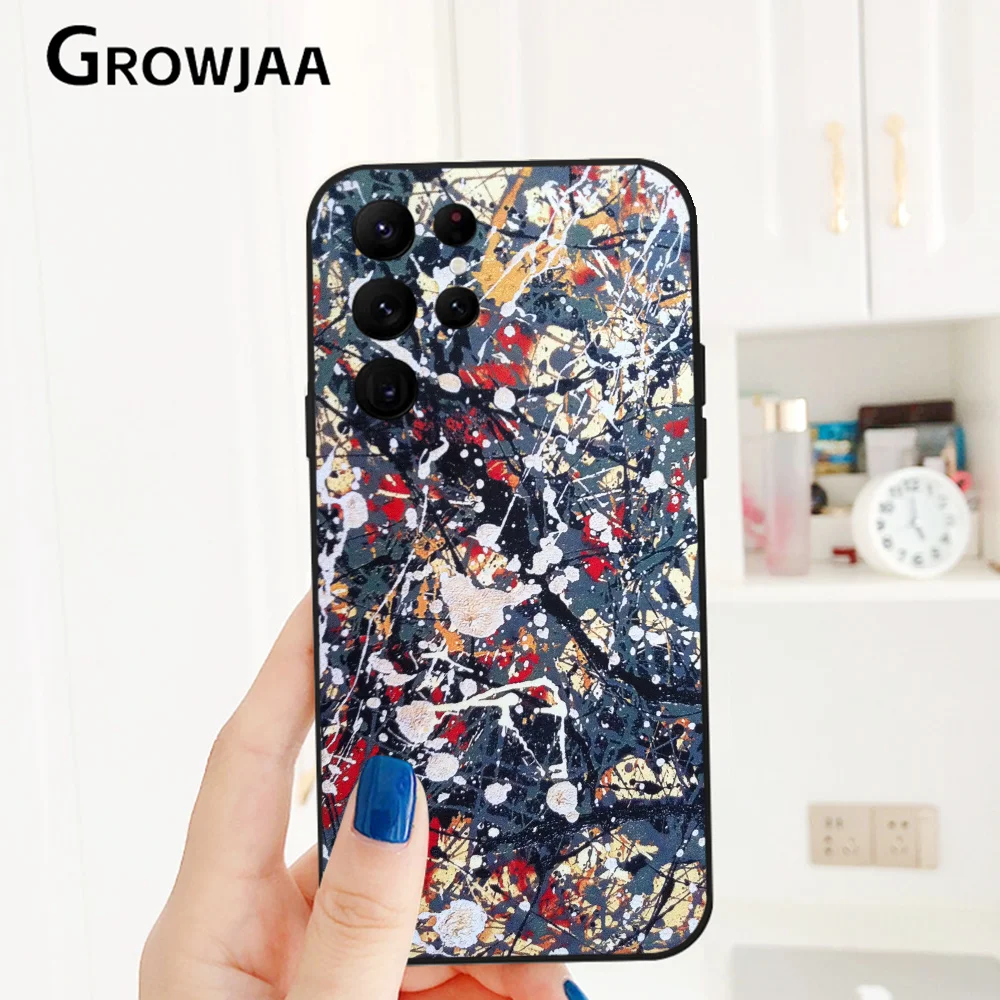 Чехол для телефона Pollock Clutter J-Jackson Art Samsung Galaxy S24 Ultra S22 S23 S21 S20 5G Защитный силиконовый