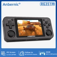 anbernic rg351m new version wifi ps1 retro game 2400 games 64g games rg351p upgrade version rk3326 n64 pocket game player 351m