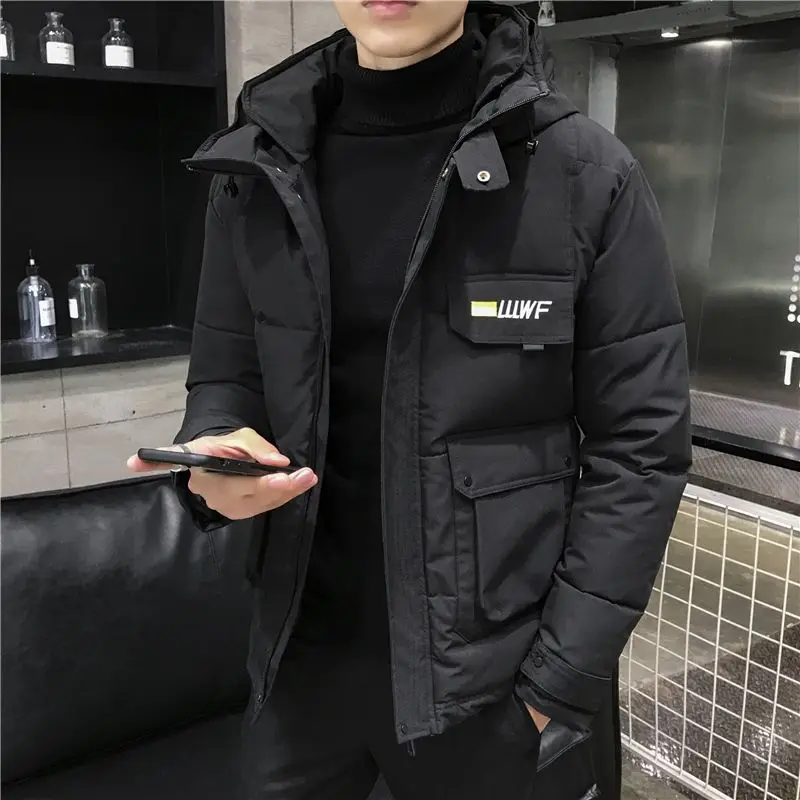 2021 New Winter Men Parka Big Pockets Casual Jacket Hooded Solid Color 5 colors Thicken And Warm hooded Outwear Coat Size 5XL