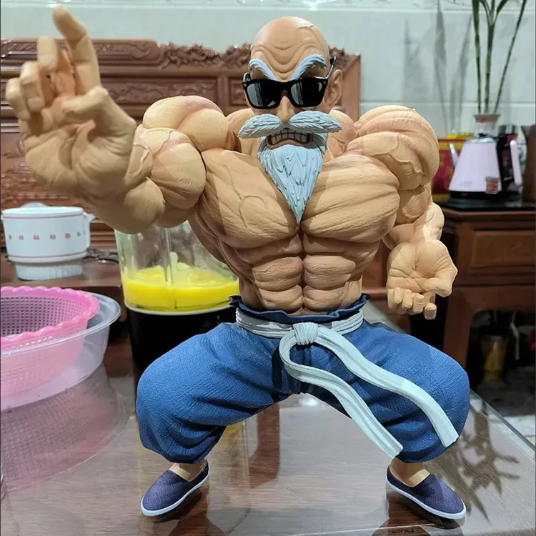 

24cm Dragon Ball Master Roshi Muscle Figures Anime Figures Pvc Collection Action Statue Model Gk Toys Birthday Gifts