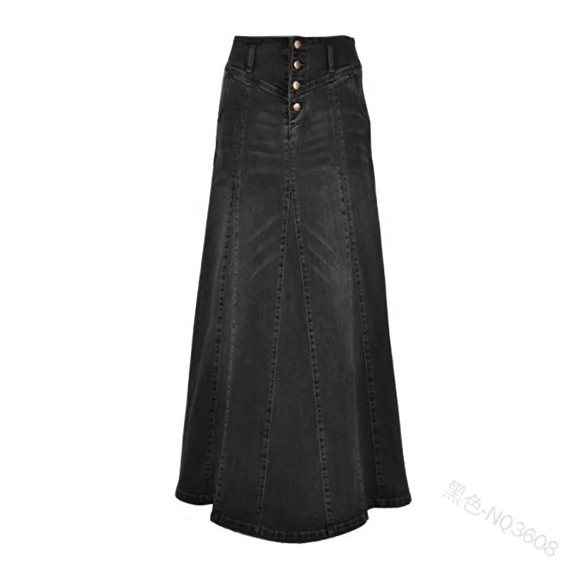 Женская длинная юбка до пола с высокой талией