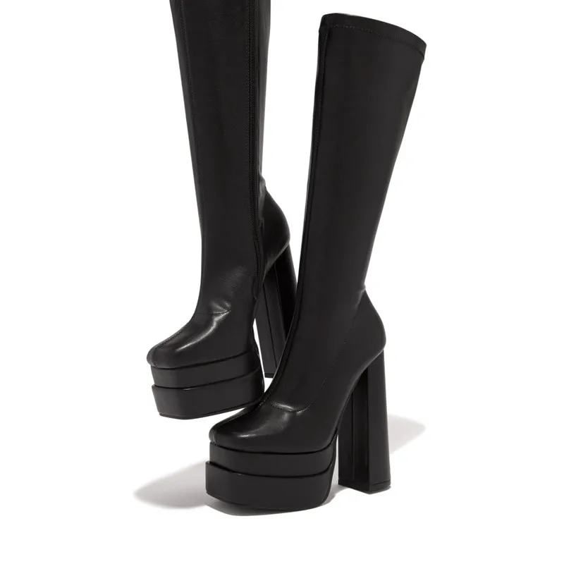 Женские высокие сапоги привлекательные брендовые элегантные длинные на