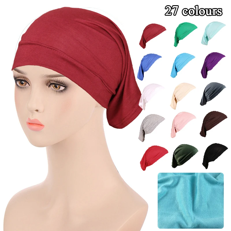 

Ramadan Hijab Undercap Head Cover Instant Cotton Bonnet Hijabs for Women Muslim Turbans Inner Cap Turbante Muslim Women Hijab