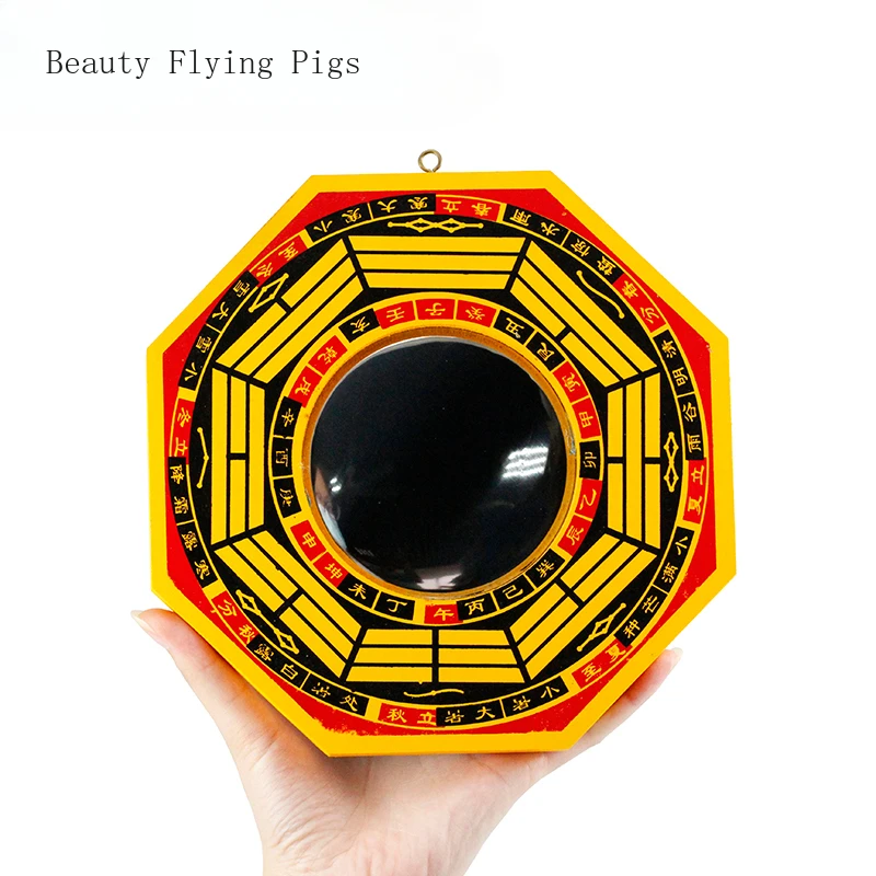 Китайское минималистичное деревянное зеркало со Сплетницей вогнутое у входа